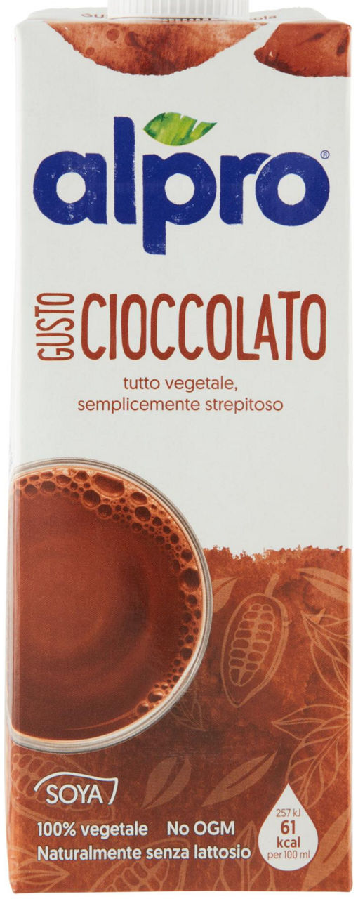 Soya drink alpro calcio al cioccolato brick lt 1