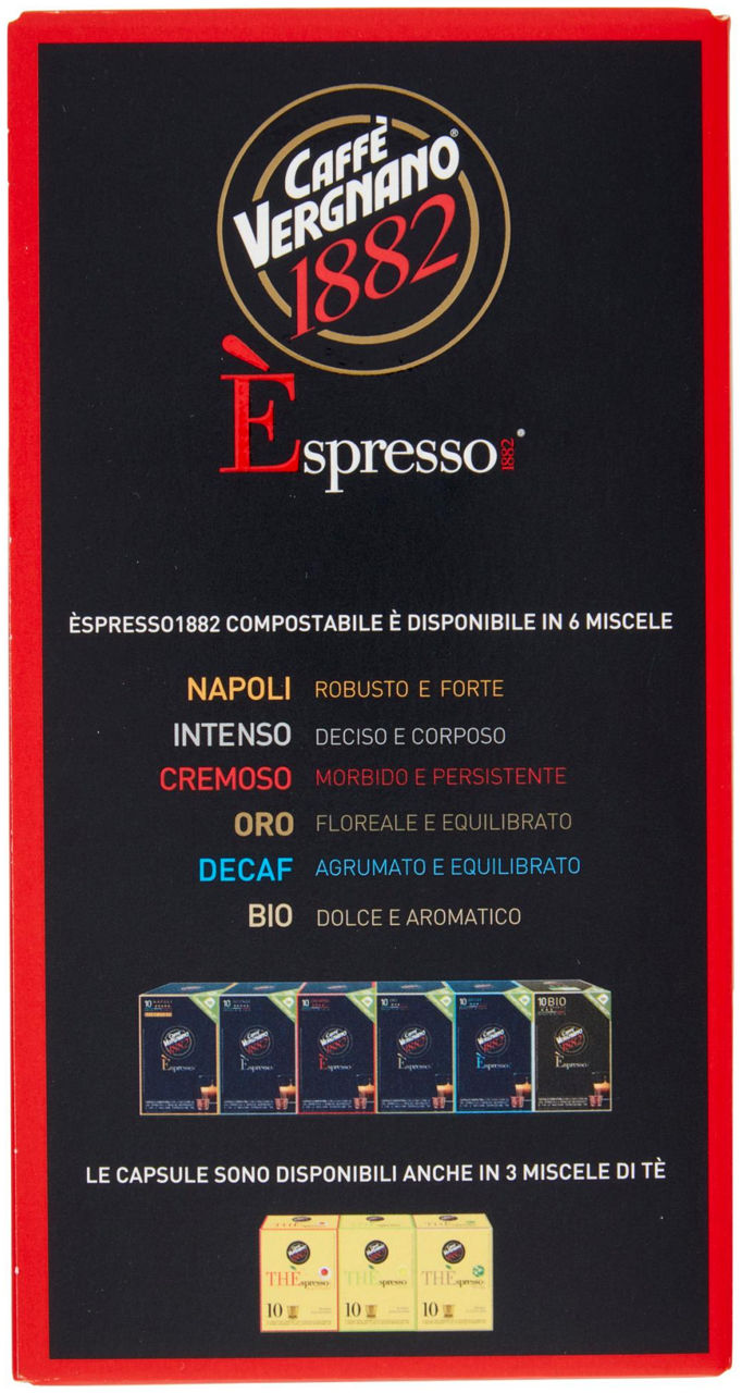 ÈSPRESSO CREMOSO COMPOSTABILE CAFFE' VERGNANO SCATOLA10 CAPSULE XGR.5 - 1