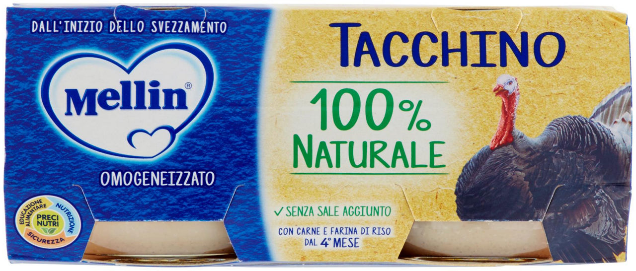 Omogeneizzato Tacchino 100% Naturale 2 x 80 g - 0