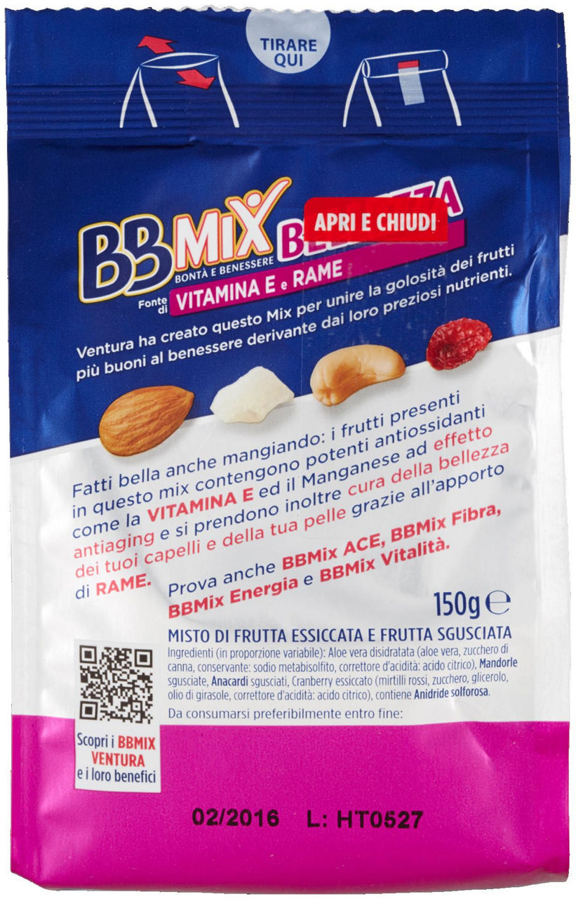 BBMix Bellezza mandorle, anacardi, aloe, cranberry 150 g - 2