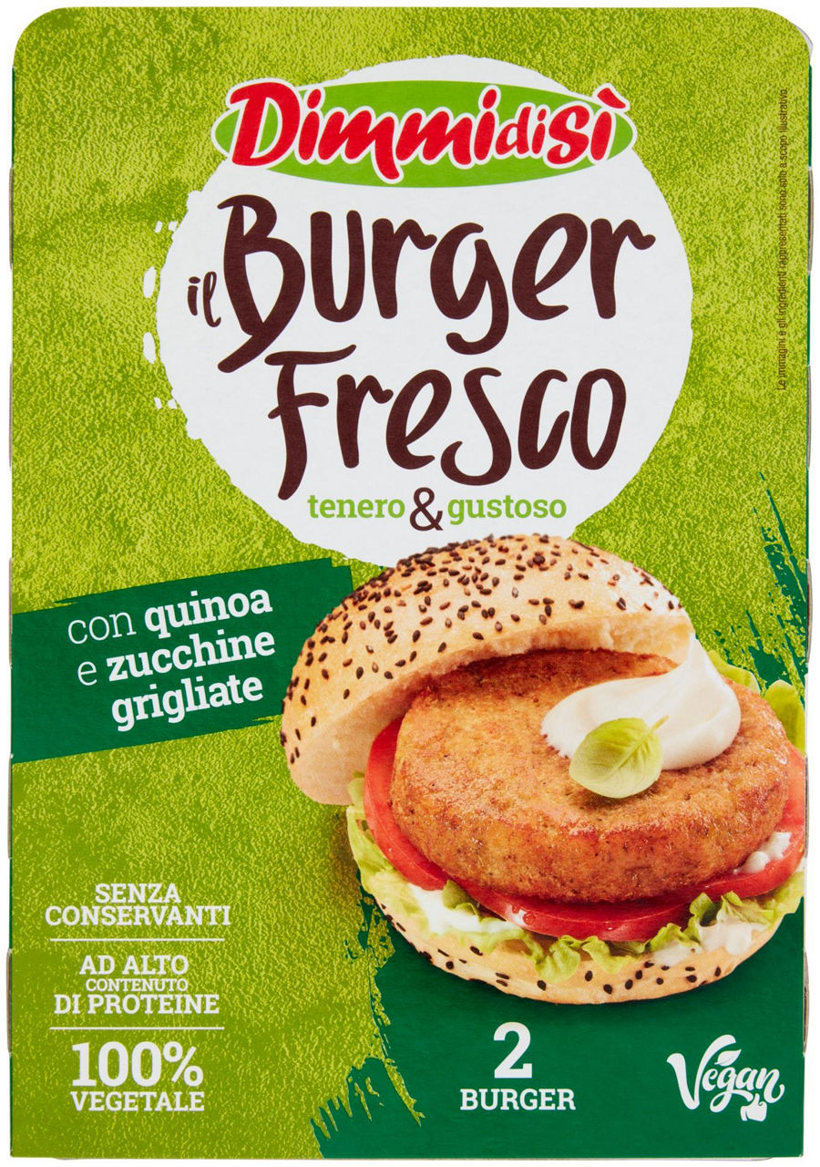 Burger fresco con quinoa e zucchine grigliate 2x100 g