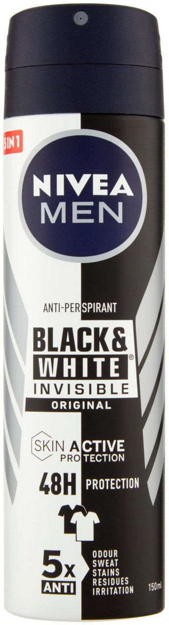 Deodorante nivea black&white spray men ml150
