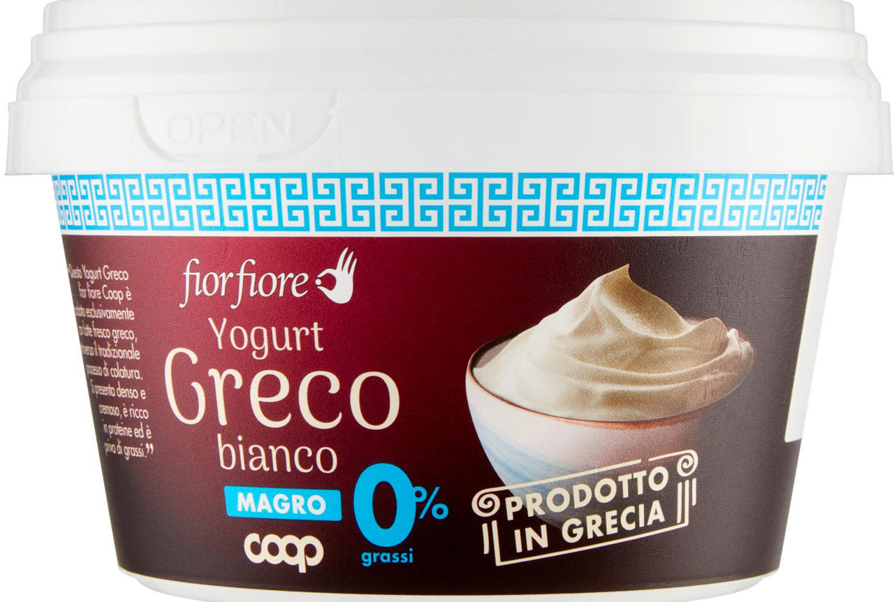 Yogurt greco magro bianco fior fiore coop g 500
