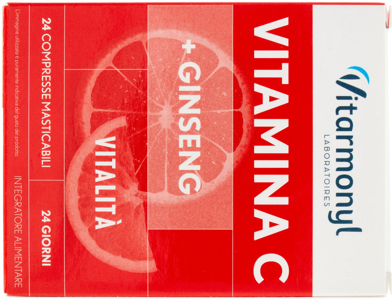 VITAMINA C + GINSENG 24 COMPRESSE MASTICABILI VITARMONYL GR.57,6 - 2