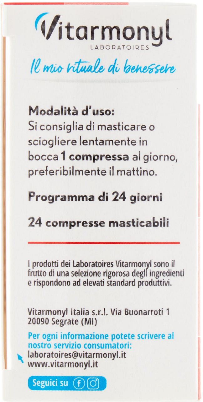 VITAMINA C + GINSENG 24 COMPRESSE MASTICABILI VITARMONYL GR.57,6 - 1