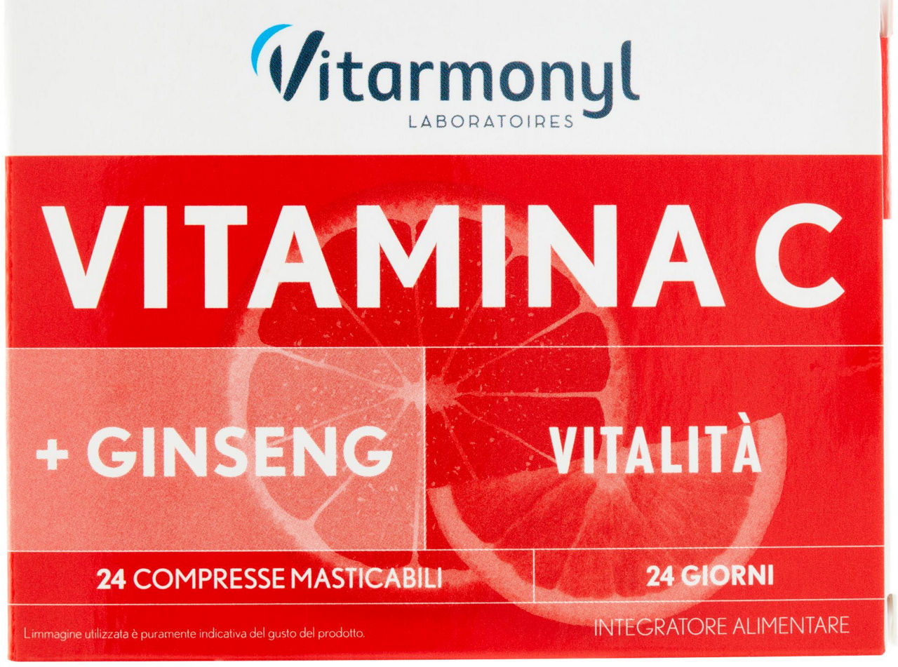 Vitamina c + ginseng 24 compresse masticabili vitarmonyl gr.57,6