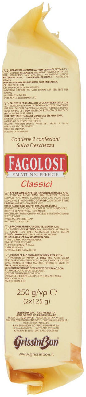 GRISSINI FAGOLOSI CLASSICI GRISSIN BON  BUSTA GR. 250 - 3