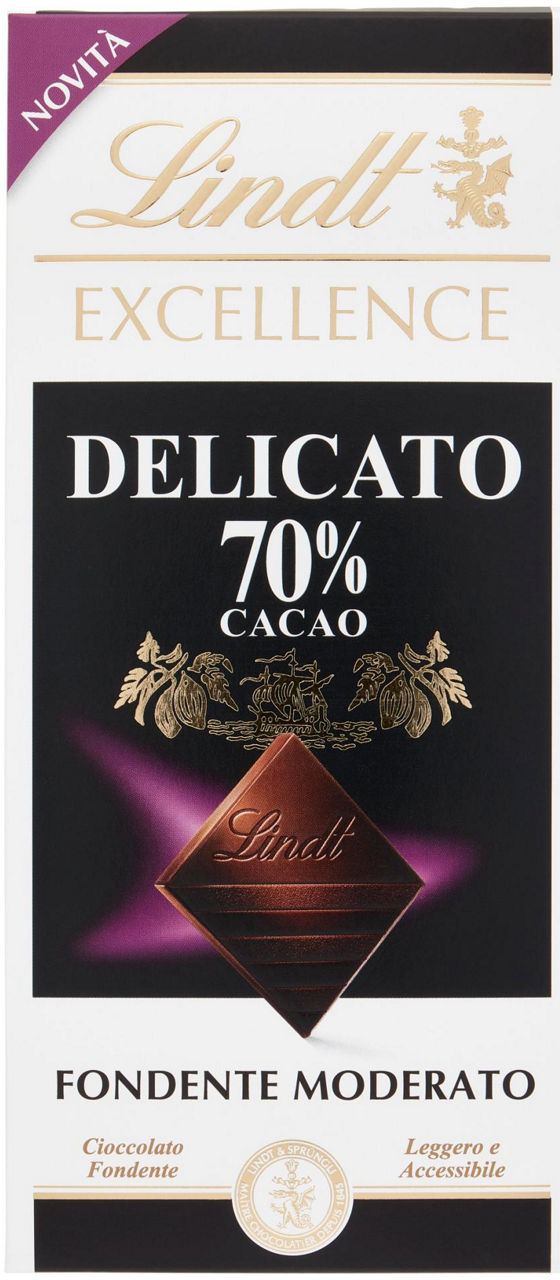 Tavoletta cioccolato fondente 70% delicato 100 g