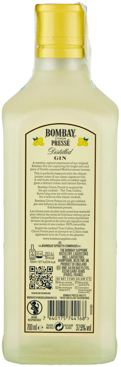 BOMBAY CITRON PRESSÉ GIN ML700 - Immagine 21