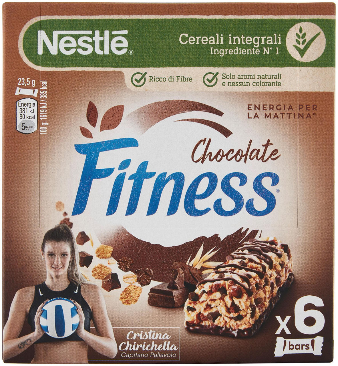 Barretta fitness & chocolate nestle' scatola pz.6 gr.141