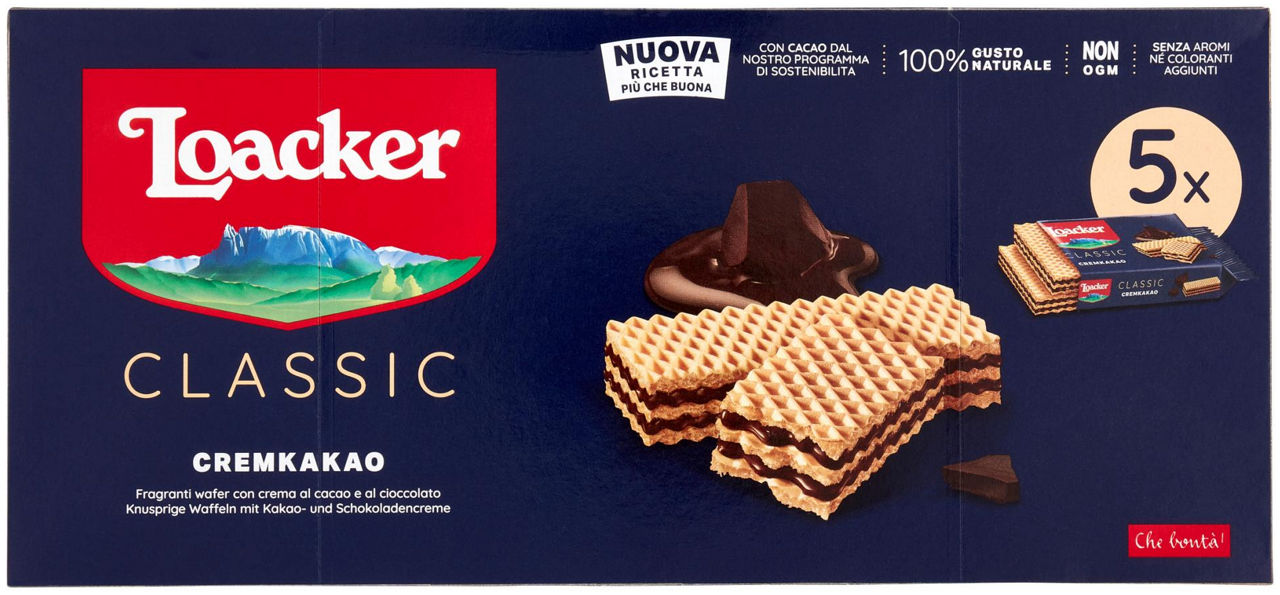 Wafer con crema al cacao e cioccolato 5 pz x 45 gr - Immagine 01