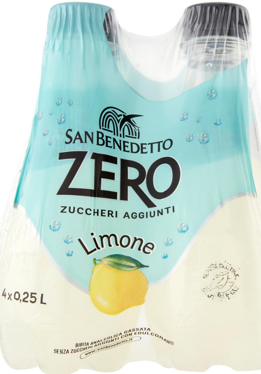 Bibita limone zero san benedetto cluste ml 250 x 4