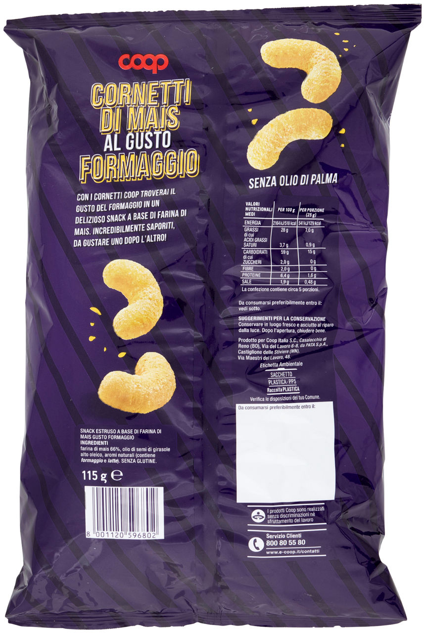 Cornetti al Mais al gusto formaggio 115 g - 2