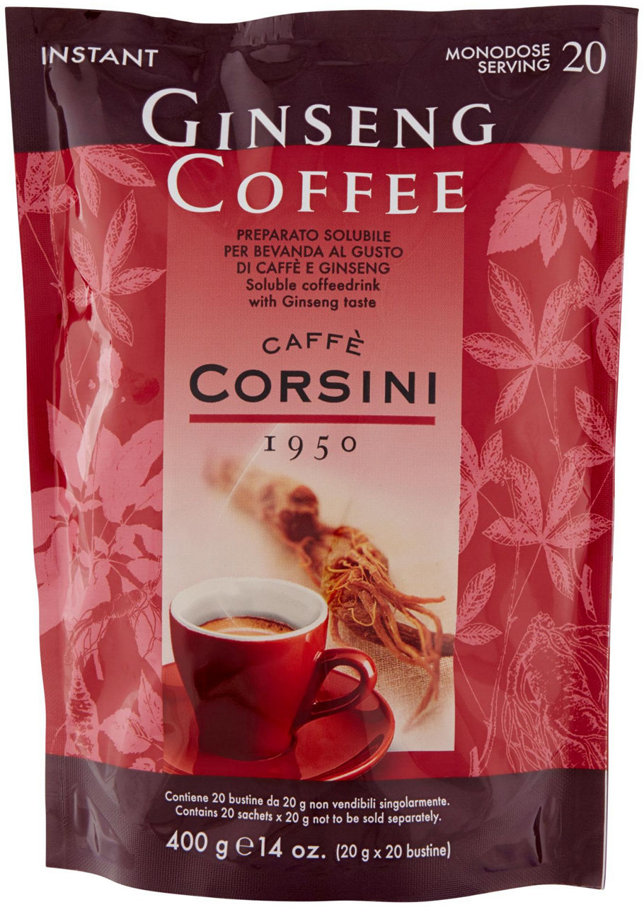 CAFFÈ SOLUBILE AL GINSENG CORSINI X20 PZ BUSTA GR 400 - 0