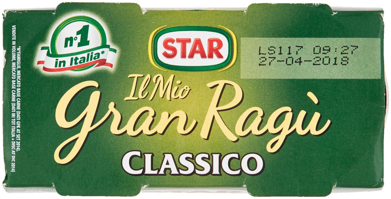 GRANRAGU' DI CARNE CLASSICO STAR LATTINA GR.180 X 2 PZ - 4
