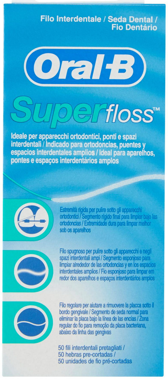 Filo interdentale superfloss oral b pz 50