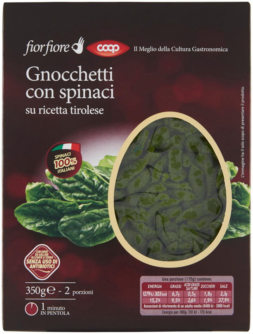 Gnocchetti freschi con spinaci alla tirolese 350 gr