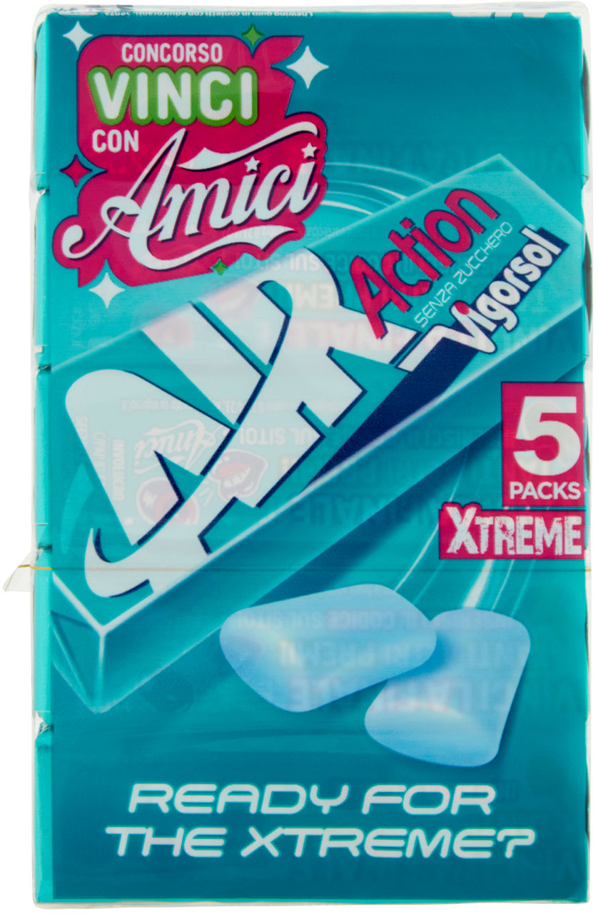 Chewing gum action xtreme 5 packs 66 g