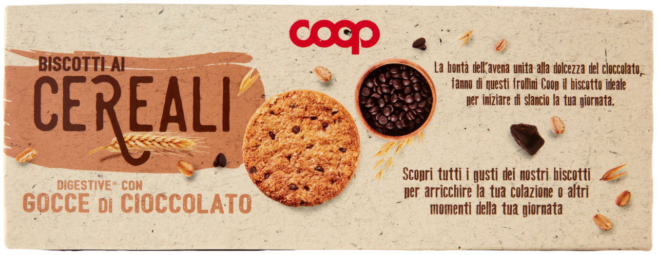 BISCOTTI DIGESTIVE CON GOCCE DI CIOCCOLATO FONDENTE COOP ASTUCCIO GR. 425 - Immagine 41