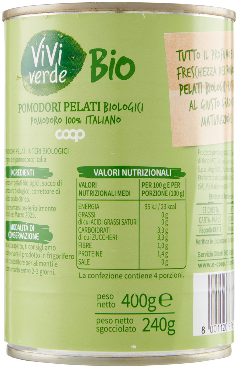 Pomodori Pelati Biologici Vivi Verde 400 g - 8