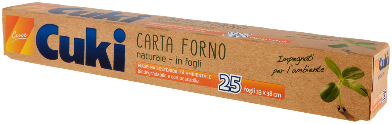 CARTA FORNO NATURALE IN FOGLI CUKI 33X38CM PZ.25 - 6