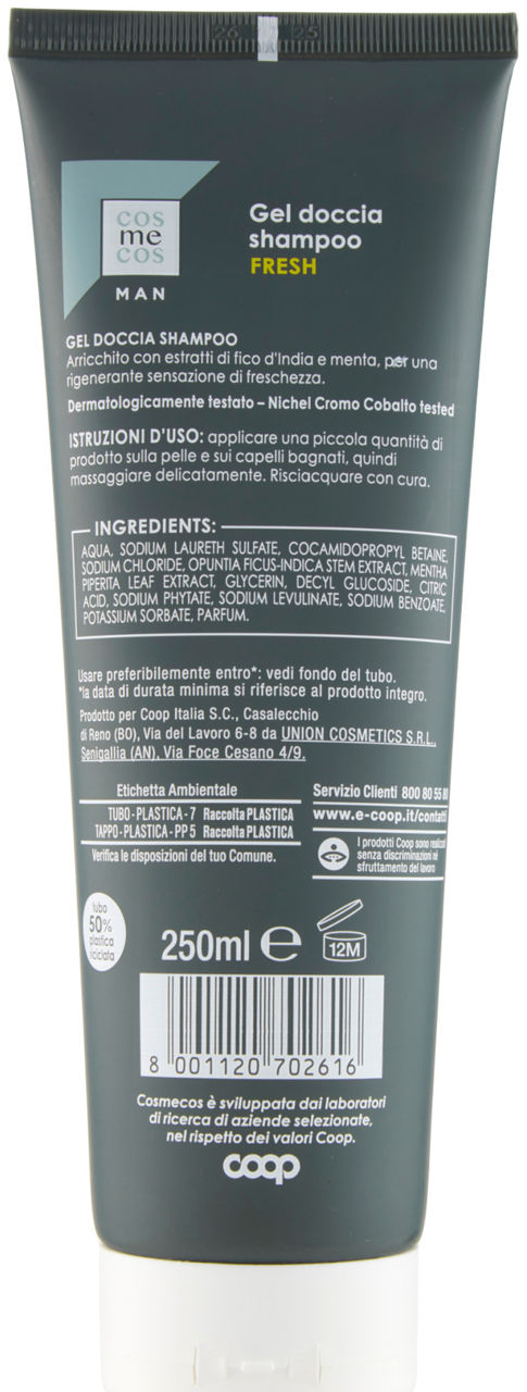 GEL DOCCIA SHAMPOO FRESH COSMECOS MAN COOP ML 250 - 2