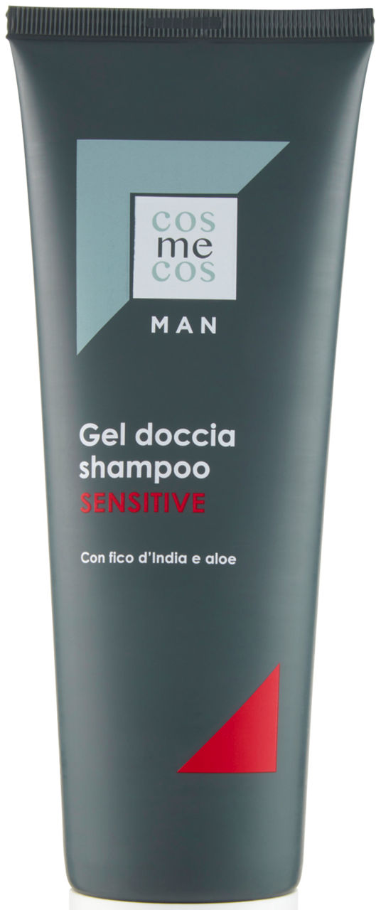 Gel doccia shampoo sensitive cosmecos man coop ml 250