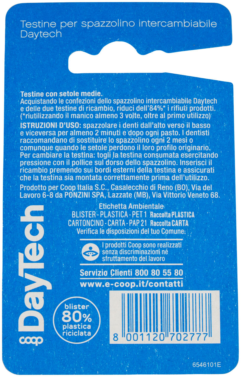 TESTINE INTERCAMBIABILI SETOLE MEDIE DAYTECH COOP BLISTER PZ.2 - Immagine 21