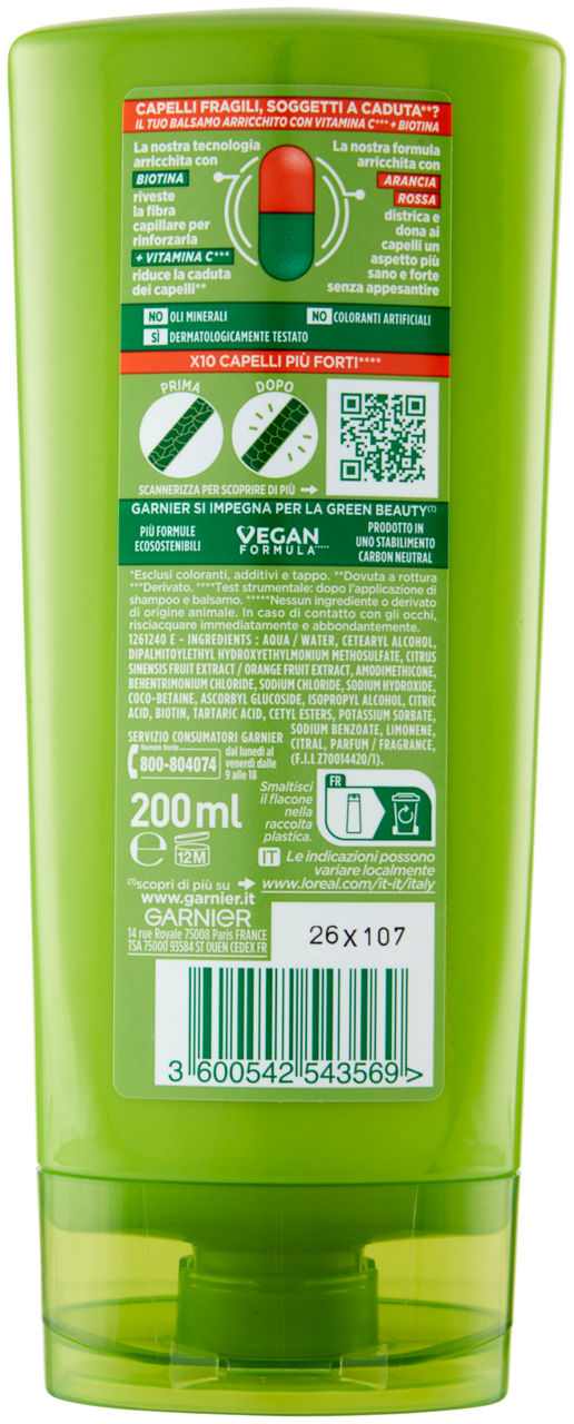 BALSAMO GARNIER FRUCTIS VITAMINE&FORZA ML 200 - Immagine 21