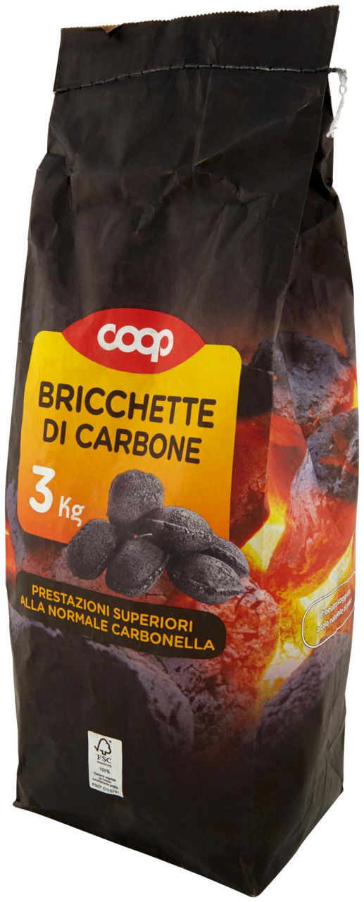 BRICCHETTE DI CARBONE KG.3 COOP FSC - 6