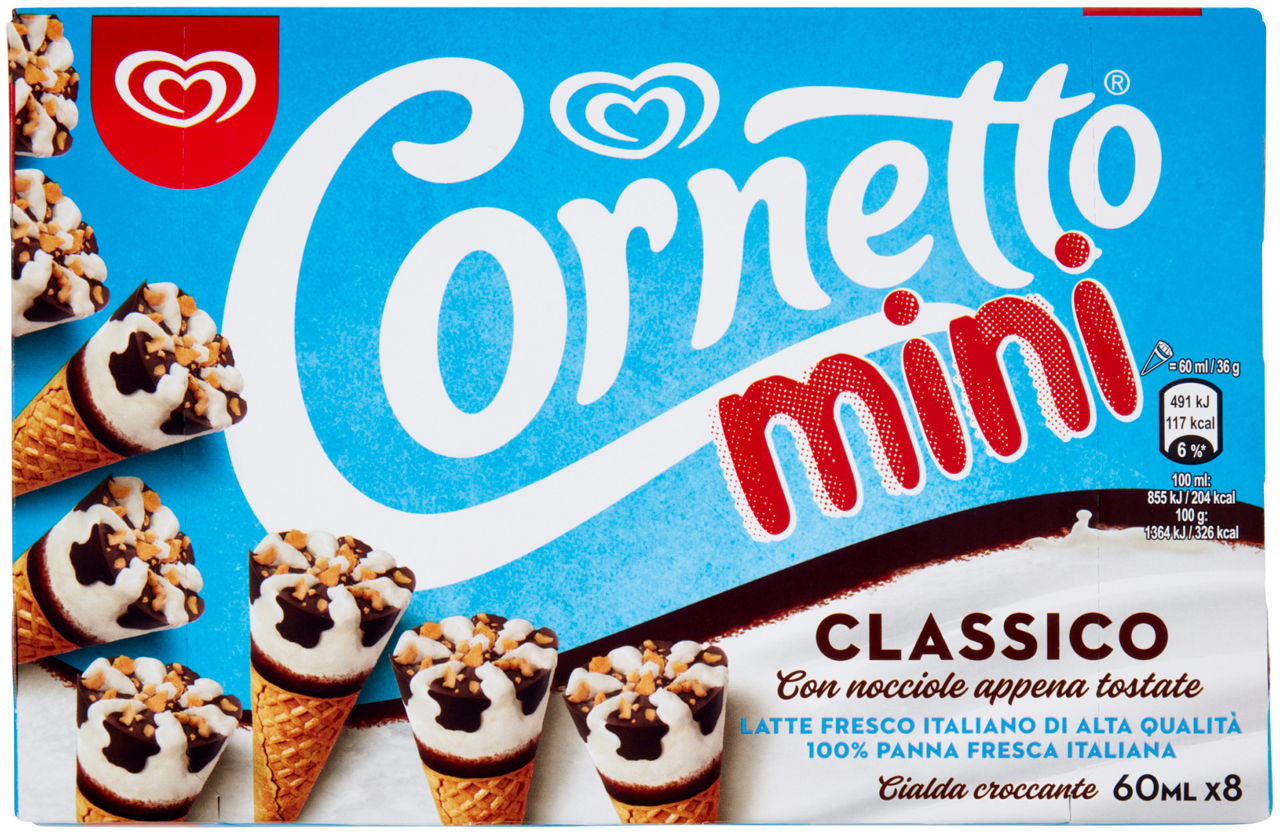 Cono gelato classico mini 8 pz 288 gr