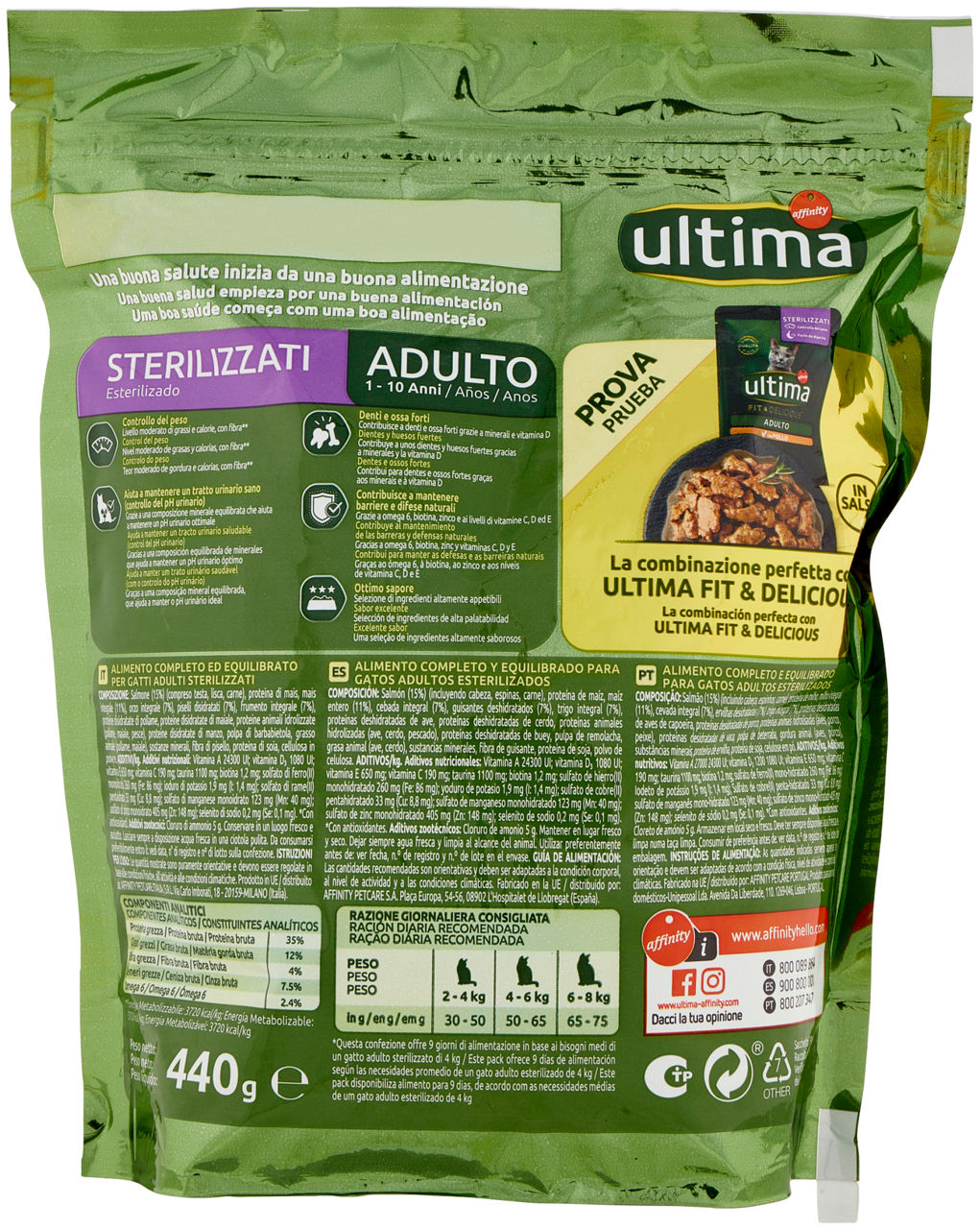 SECCO GATTO ULTIMA STERILIZZATO SALMONE G 440 - Immagine 21