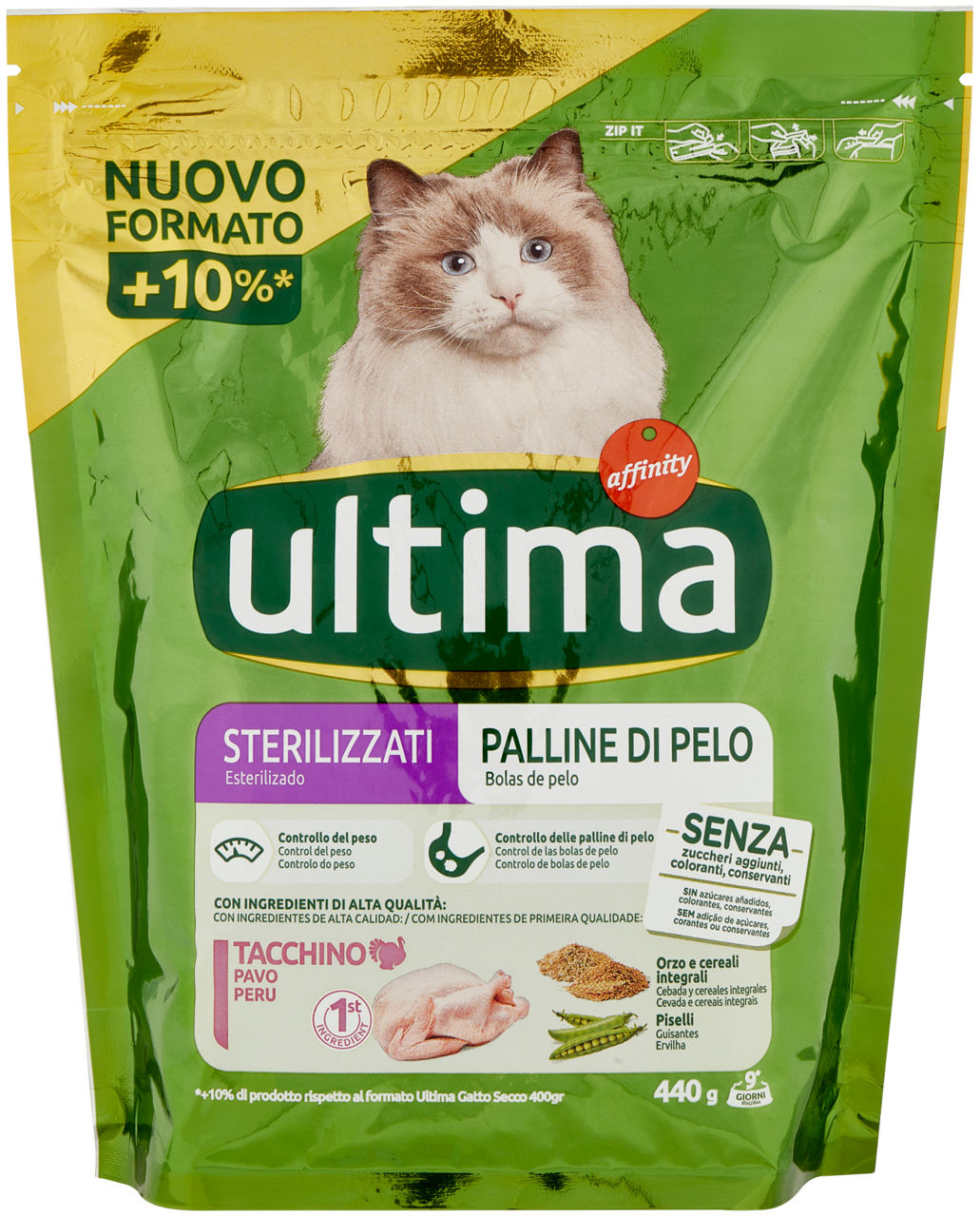 Secco gatto ultima sterilizzato hairball g 440