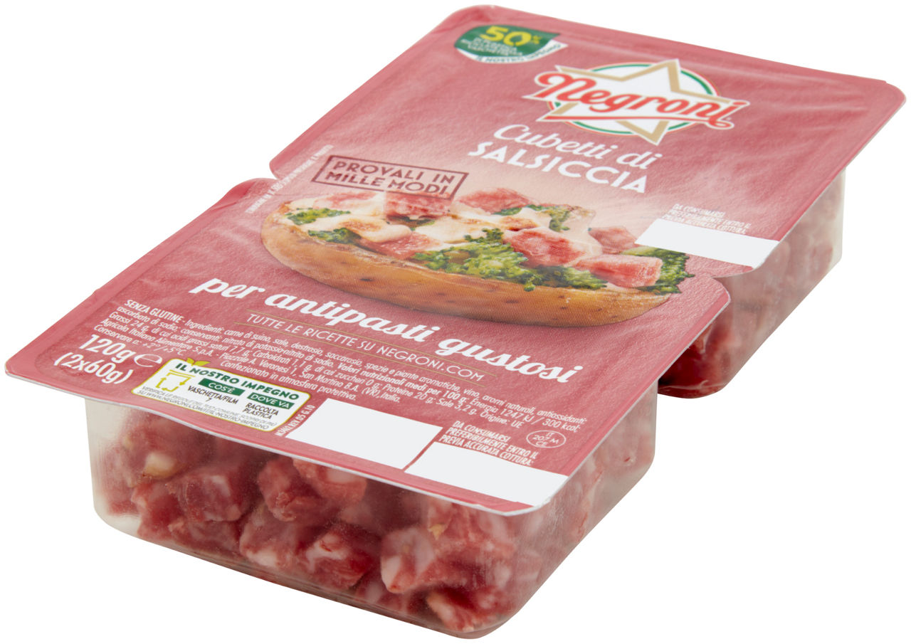 CUBETTI DI SALSICCIA NEGRONI 2X60  G 120 - Immagine 61