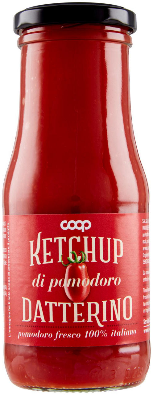 Ketchup di pomodoro datterino coop btg vetro g280