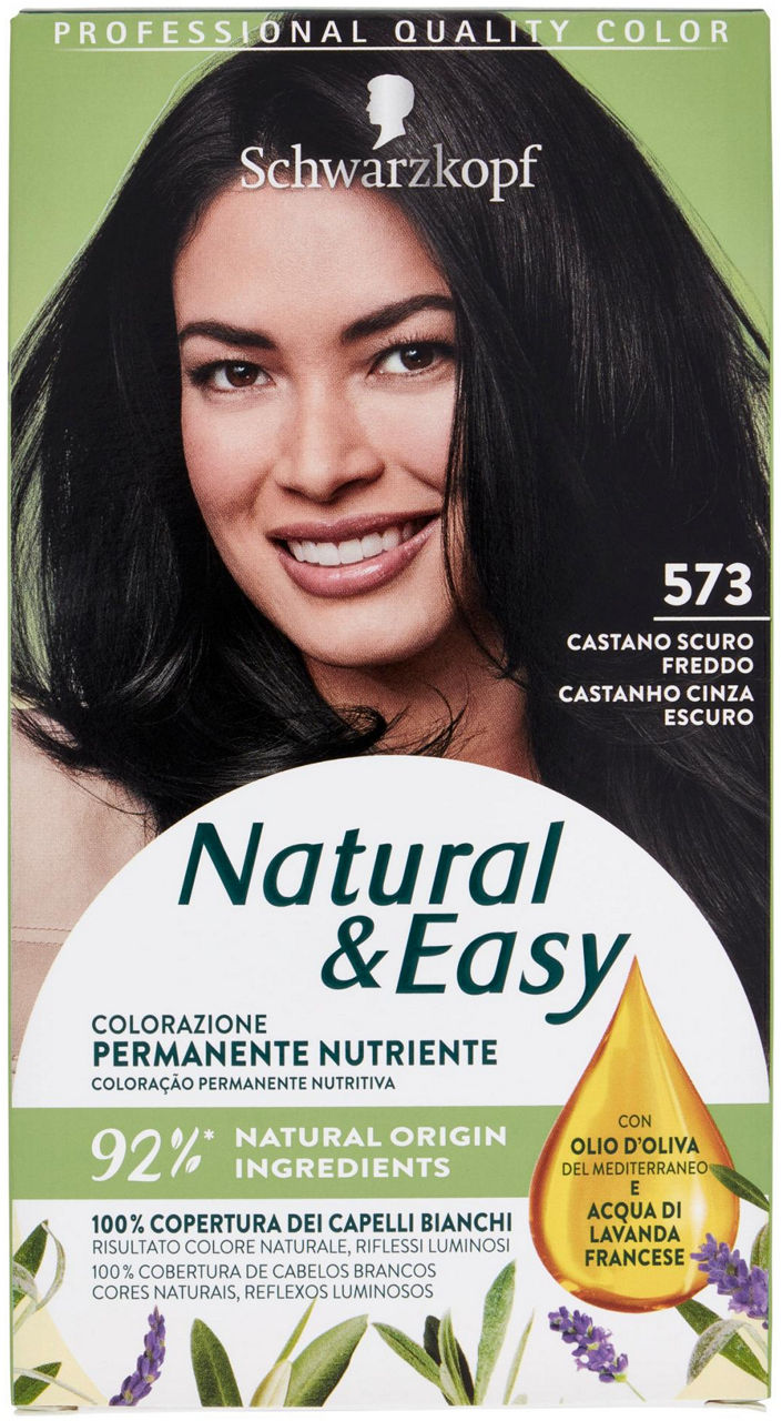 COLORAZIONE SCHWARZKOPF NATURAL&EASY 573 CASTANO SCURO FREDDO PZ 1 - Immagine 01