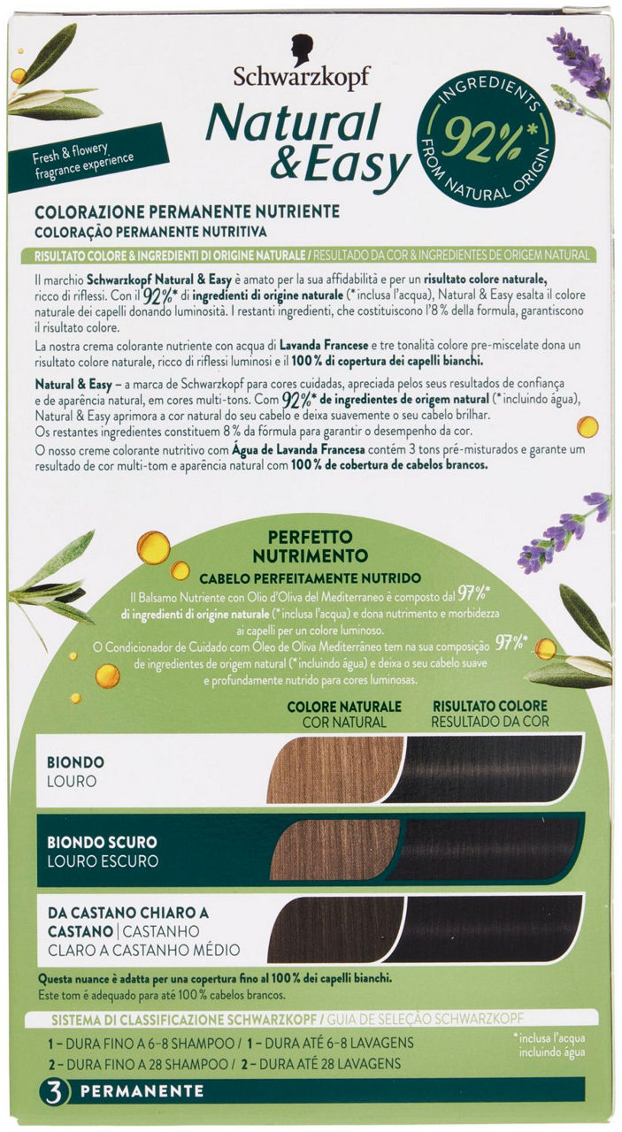 COLORAZIONE SCHWARZKOPF NATURAL&EASY 573 CASTANO SCURO FREDDO PZ 1 - Immagine 21