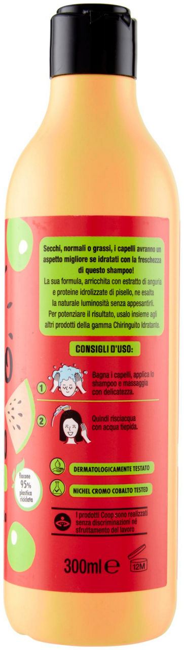 SHAMPOO IDRATANTE ANGURIA E PROTEINE DI PISELLO CHIRINGUITO COOP ML 300 - Immagine 31