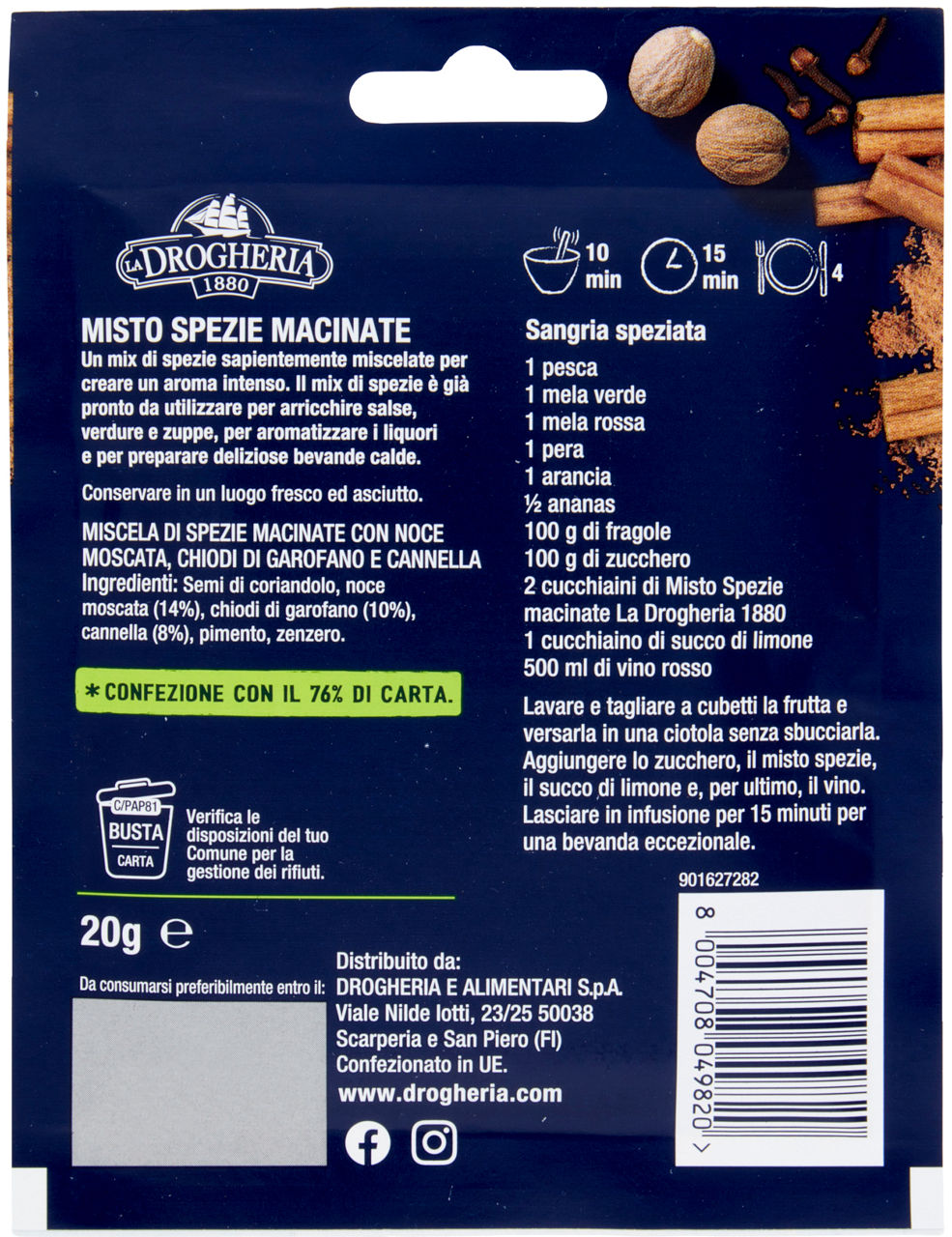 MISTO SPEZIE MACINATE LA DROGHERIA 1880 G20 - Immagine 21