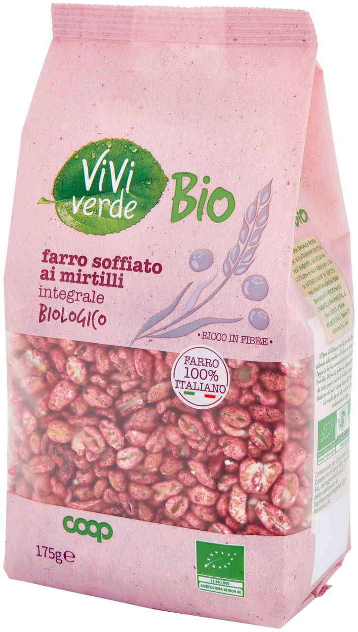 FARRO SOFFIATO INTEGRALE AI MIRTILLI BIO VIVI VERDE COOP SACCHETTO G 175 - Immagine 61