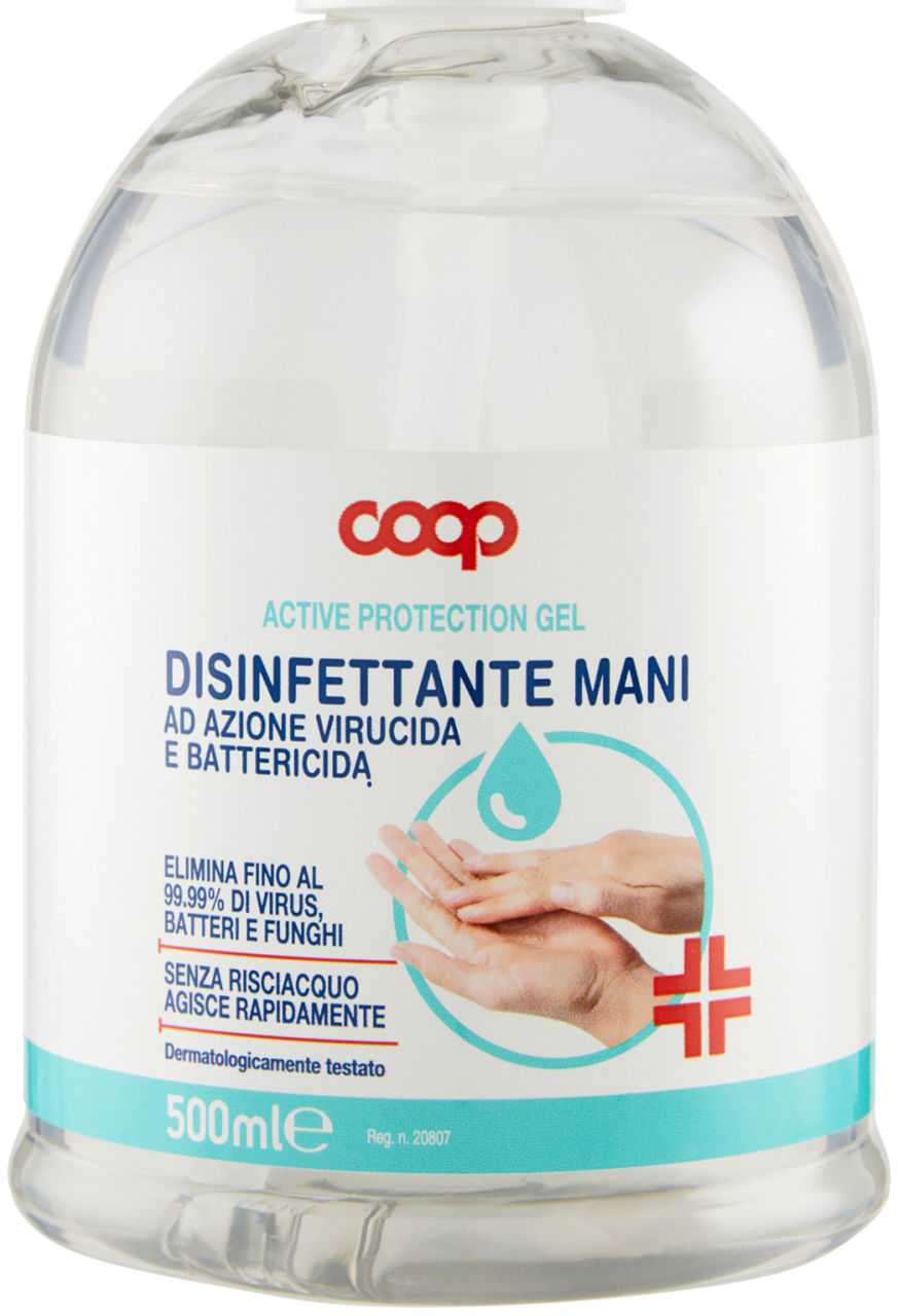 Disinfettante mani gel coop active protection pmc ml 500