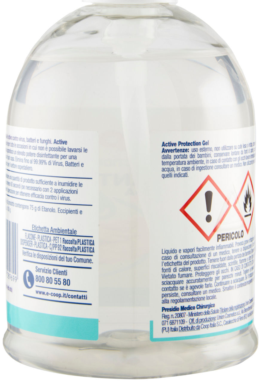 DISINFETTANTE MANI GEL COOP ACTIVE PROTECTION PMC ML 500 - Immagine 21