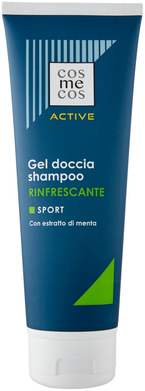 Gel doccia shampoo rinfrescante cosmecos active coop ml 250