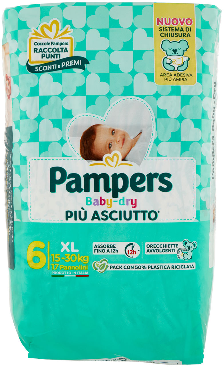 Pannolini pampers baby dry xl pz.17