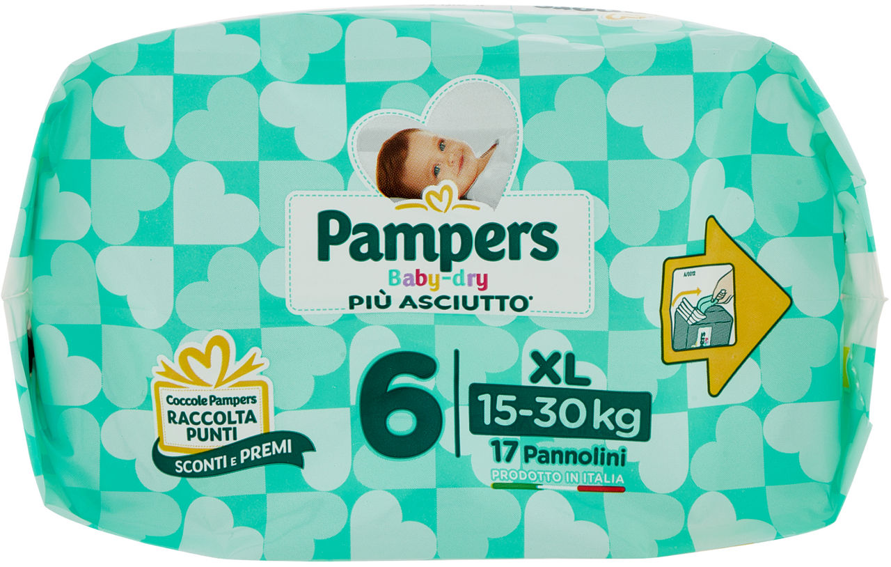 PANNOLINI PAMPERS BABY DRY XL PZ.17 - 4
