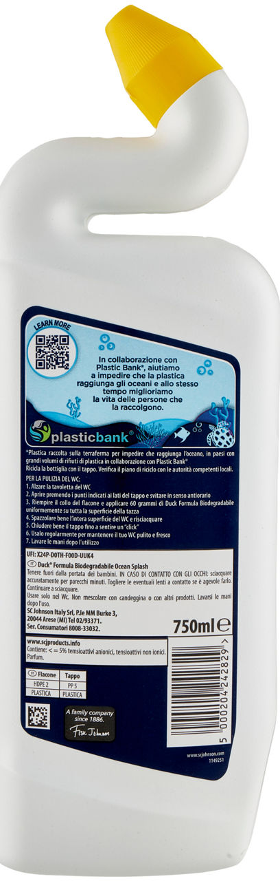 Detergente liquido per wc ocean splash 750 ml - Immagine 21