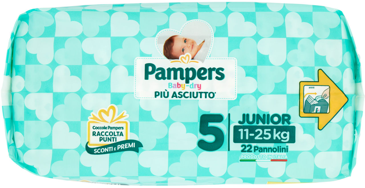 PANNOLINI PAMPERS BABY DRY JUNIOR PZ.22 - 4