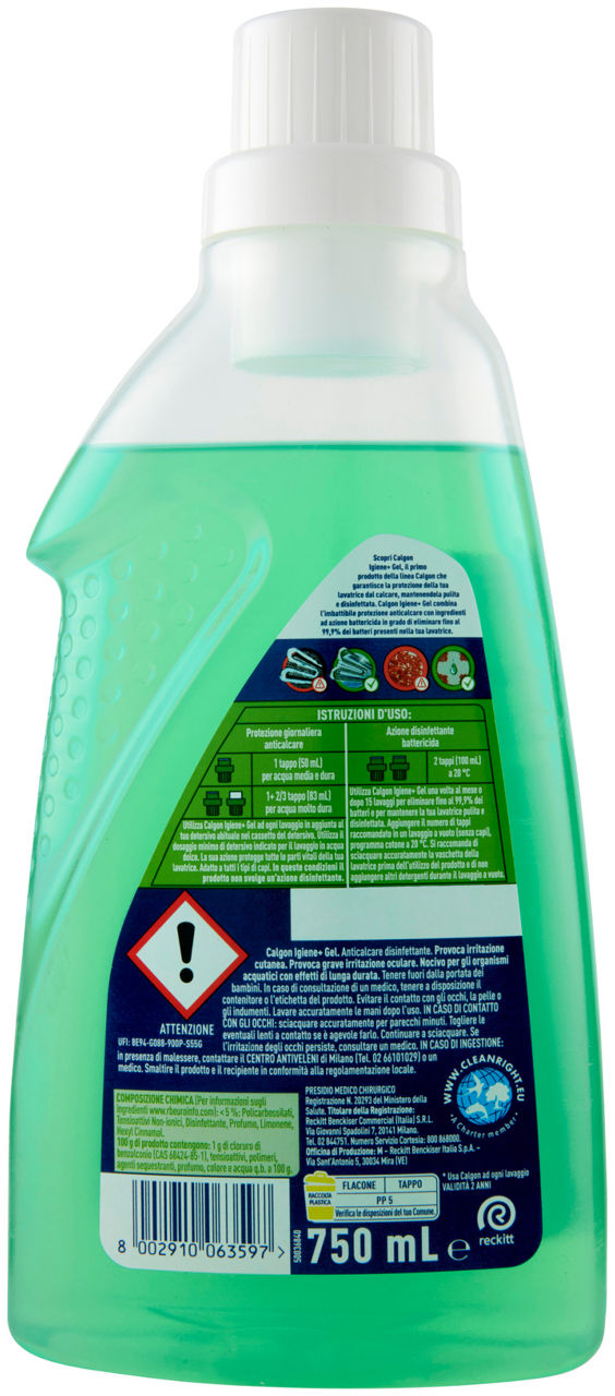 Detergente anticalcare in gel igienizzante per lavatrice 750 ml - Immagine 21