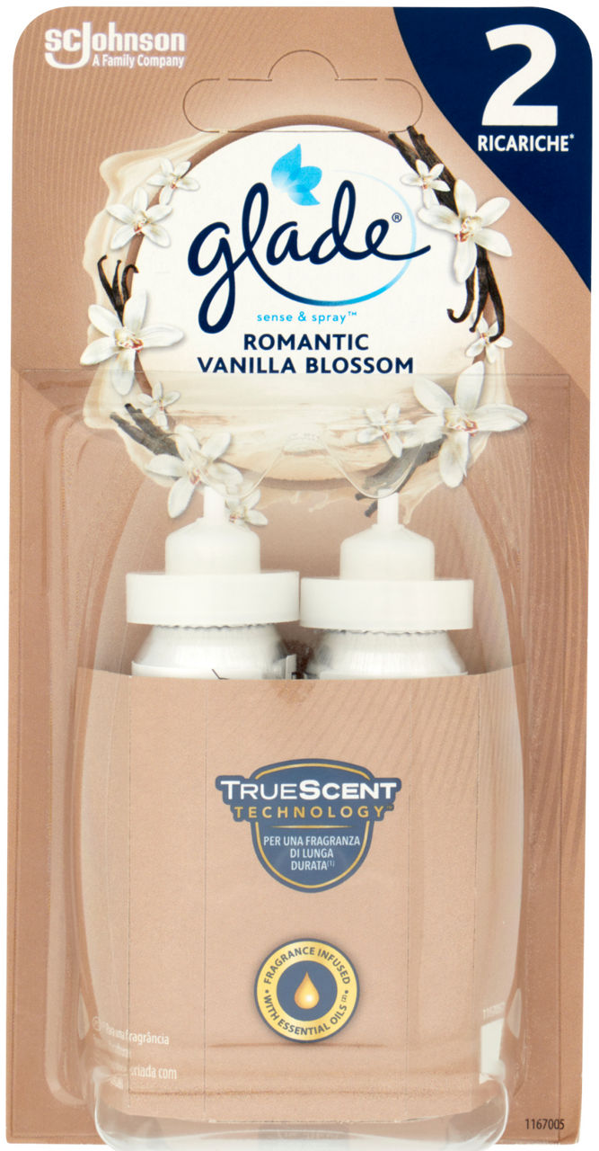Deodorante ambiente glade sense&spray ricarica doppia vanilla blossom ml 0,036