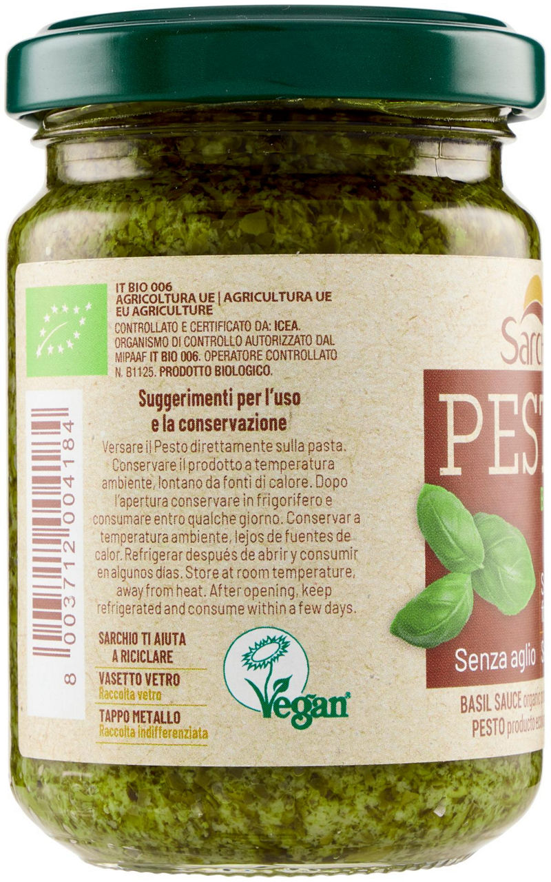 PESTO BIO 130GR.SARCHIO S-GUT - Immagine 11